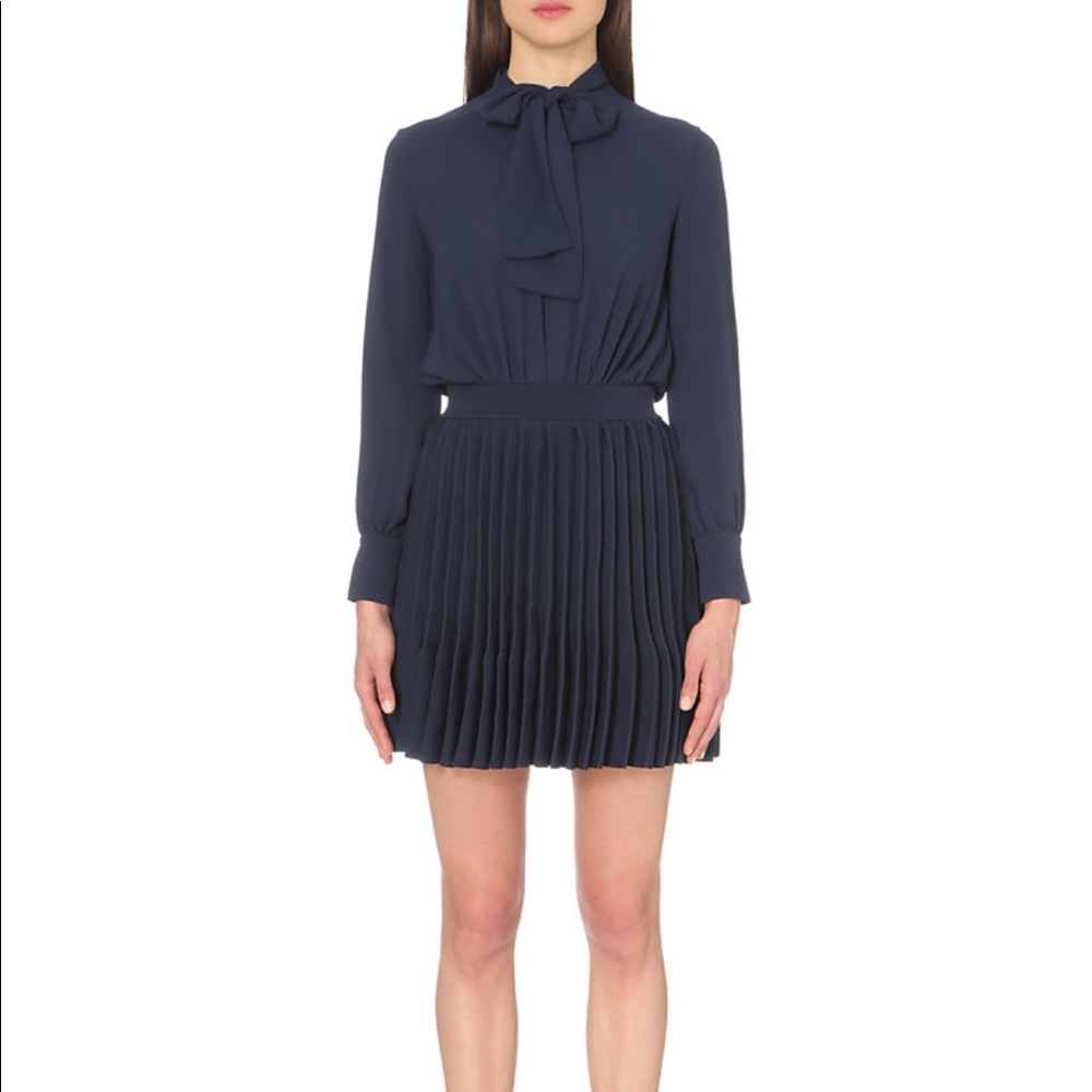 Maje scarf woven and knitted dress - size 1 (XS/S)